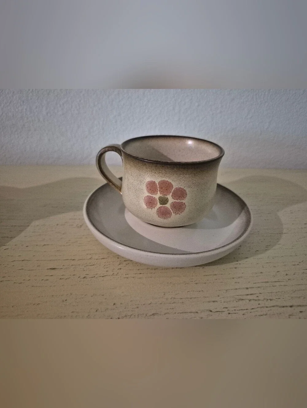 Denby England Gypsey Stoneware 2 Cup & Saucer Sets Vintage 1960s - 1970 EUC